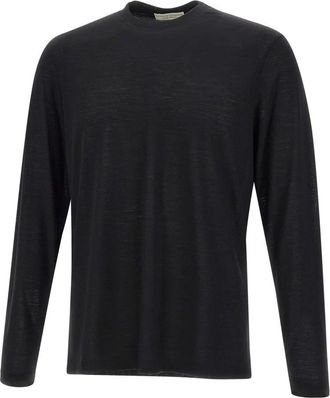 FILIPPO DE LAURENTIIS Crewneck Sweater - Heren - Ronde hals truien - Blauw - 2XL - Wol - Truien & Vesten