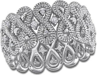 Rina Limor Silver 0.10 Ct. Tw. Diamond Ring