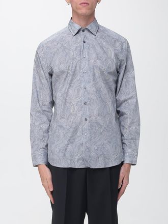 Etro Paisley Print Cotton Shirt with French Collar