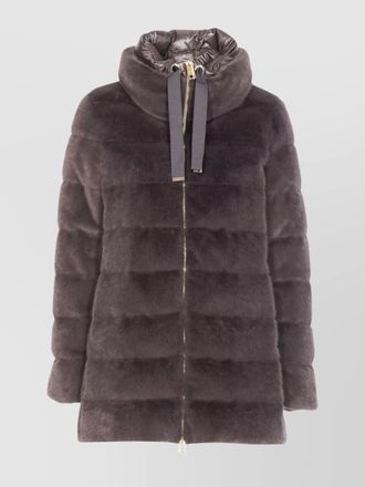 Herno a-shape down jacket drawstring detail