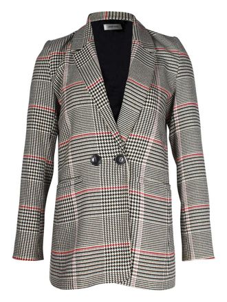 Anine Bing Blazer doppiopetto a quadri - Bianco