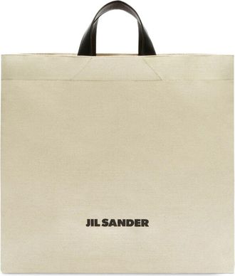 Jil Sander logo-print tote bag - Neutrals