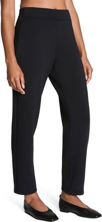 Spanx AirEssentials Straight Leg Ankle Pants in Very Black at Nordstrom, Size X-Large