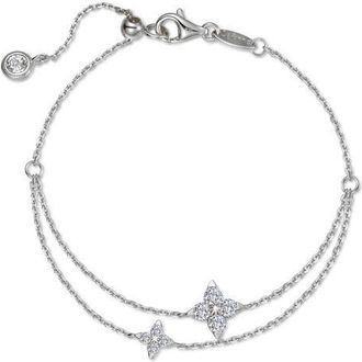 Lafonn Trillium Simulated Diamond Station Bracelet in Silver at Nordstrom, Size 7.25