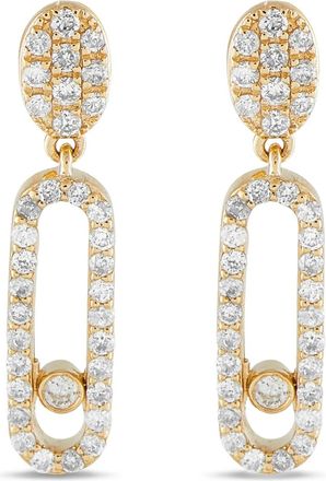 Luxury Bazaar Orecchini a goccia in oro giallo 14 carati con diamanti