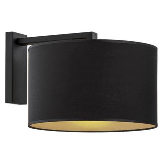 Netlighting Karin Wall Lamp With Shade Black With Golden Mean Black Structure