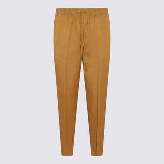 Etro Ochre Linen Blend Pants