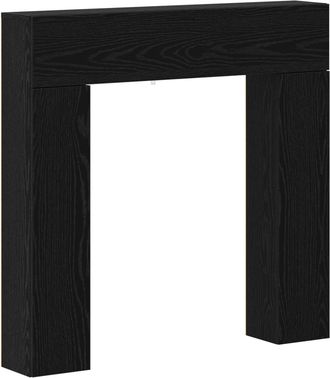 vidaXL Marco De Chimenea Roble Negro 102 X 18 X 100,5 Cm Vidaxl