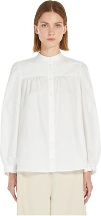 Max Mara Ribaldo Blouse - Dames - Blouses - Wit - XL - Overhemden