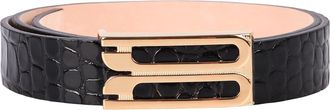 Victoria Beckham Jumbo Frame Belt In Printed Leather