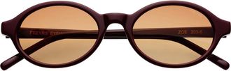 Freyrs Eyewear Zoe Small Oval Sunglasses in Burgundy at Nordstrom