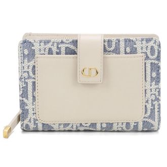 Dior Blue Jacquard Wallet (Bi-Fold) (Pre-Owned)