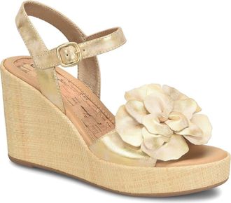 B&oslash;rn Estella Wedge Sandal in Gold at Nordstrom Rack, Size 11