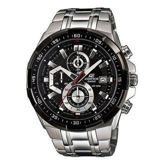 Casio EDIFICE Waterproof Stainless Steel Strap Mens Black Analog EFR-539D-1A