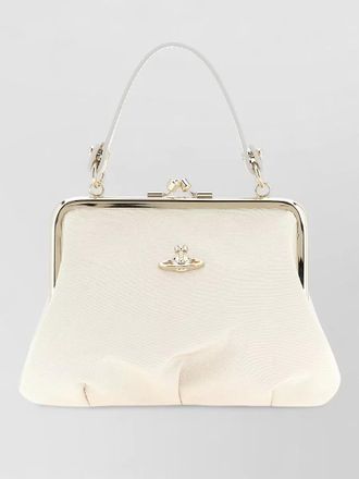 Vivienne Westwood moir&eacute; frame clutch bag chain strap