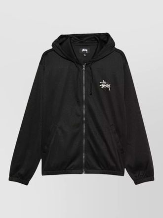 St&uuml;ssy hooded jacket elastic cuffs street style