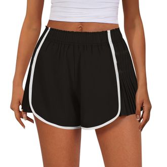 Generic Gym Shorts For Women High Waist - Running Shorts Womens Loose Fit Lightweight Breathe Cycling Shorts Womens Soft Cute Yoga Shorts For Women Elasticate