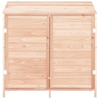Berkfield Home Garden Shed 102x52x112 cm Solid Wood Fir in Light Tan | Size: 102 x 52 x 112 cm