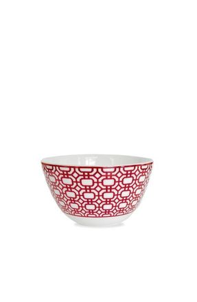 Caskata Newport Crimson Garden Gate Cereal Bowl - Porcelain - Set 4 in Red at Nordstrom
