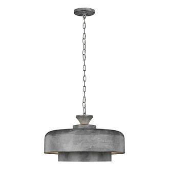 Loops 1 Bulb Ceiling Pendant Light Fitting Weathered Galvanized LED E27 60W Bulb