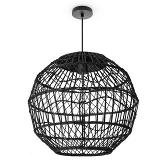 Paco Home Luminaria Suspensi&oacute;n Sal&oacute;n Bohemia L&aacute;mparas Cesta L&aacute;mpara Colgante Negro (&oslash;40cm), L&aacute;mpara Colgante - Tipo 6 - Paco Home