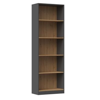 Topeshop Florence - Librer&iacute;a Con 5 Estantes - Dimensiones 182x80x30 Cm - Unidad De Almacenamiento De Libros