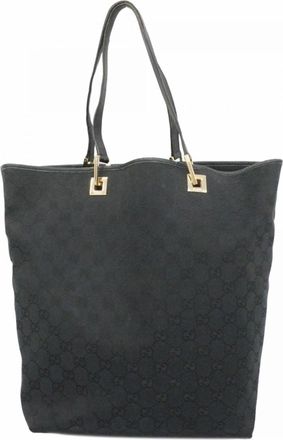 Gucci Black Canvas Tote Bag (Pre-Owned)