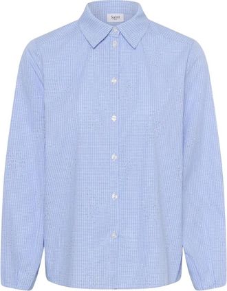 Saint Tropez Blouses & Shirts - Dames - Overhemden - Blauw - L - Overhemden