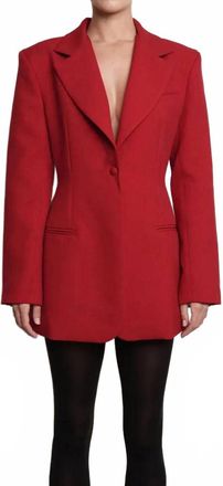 Parentezi Daniela Cinched Back Blazer In Red