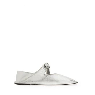 Hereu Llasada Metallic - Dames - Ballerinas - Grijs - 36 EU - Leer - Schoenen