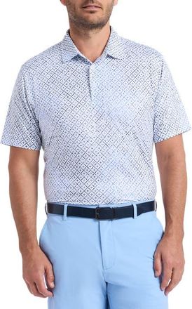 Robert Graham Dalby Performance Golf Polo in White at Nordstrom, Size Xxx-Large