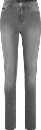 Philipp Plein High Waist Jegging - Dames - Skinny Jeans - Grijs - W29 - Katoen - Jeans