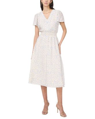 Vince Camuto V Neck Flutter Sleeve Midi