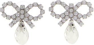 Self Portrait Bow Crystal Droplet Gioielli Silver-Donna