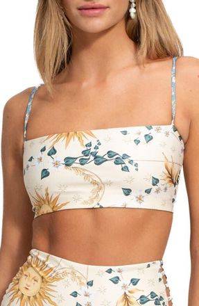 Agua Bendita Georgina Solstice Reversible Bikini Top in White at Nordstrom, Size X-Large