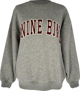 Anine Bing Spencer Sweatshirt in Grey Cotton