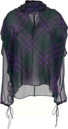 Burberry Geprinte cr&ecirc;pe blouse - Dames - Blouses - Veelkleurig - S - Overhemden