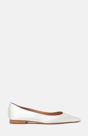 Scarosso Iris Ballerinas in White - Silk at Nordstrom, Size 36