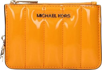 Michael Kors Jet Set Small Patent Coin Purse - Dames - Portefeuilles - Oranje - ONE Size - Leer - Accessoires