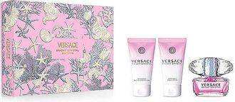 Versace Womens Bright Crystal Gift Set (Eau De Toilette 50ml + Body Lotion + Shower Gel 50ml) - One Size