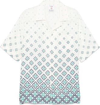 Casablanca Camicia con stampa monogramma - Bianco