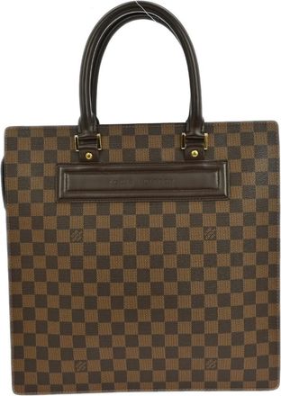 Louis Vuitton Venice Sac Plat Bag Damier Brown Canvas Handbag (Pre-Owned)