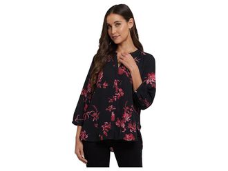 NYDJ Pinutck Blouse Womens Clothing Vivienne : LG (US 12-14), Polyester