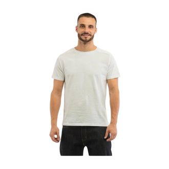 Moschino T-Shirts, male, White, Size: L Classic Crew Neck Cotton T-Shirt
