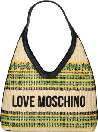Love Moschino Gestreept Schoudertas - Dames - Schoudertassen - Veelkleurig - ONE Size - Katoen - Tassen