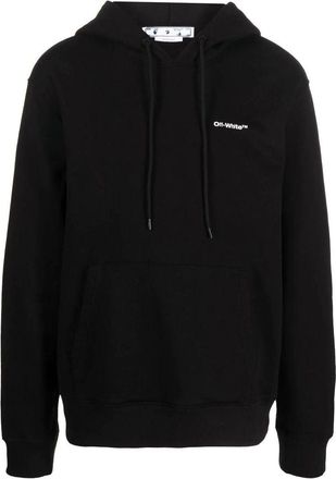 Off-white Mens Off-White FW22 Diagonal Stripes Printing Long Sleeves Black OMBB097F22FLE0151001