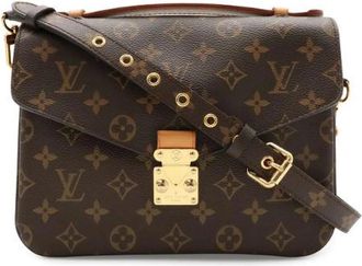 Louis Vuitton Pre-owned Pochette Metis Monogram handtas - Dames - Vintage Schoudertas - Bruin - ONE Size - Vintage