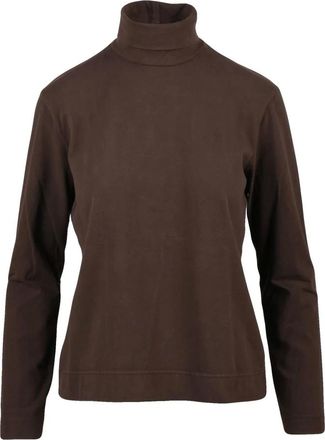 Circolo 1901 Sottogiacca T-shirt - Dames - Truien - Bruin - Maat: XS Katoen