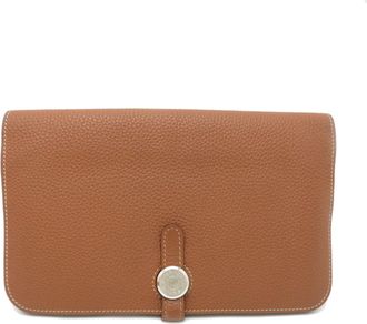 Herm&egrave;s Gold Togo Leather Long Wallet (Bi-Fold) (Pre-Owned)