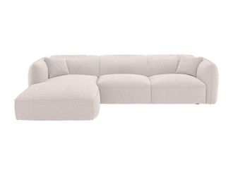 VENTE-UNIQUE.COM Sof&aacute; rinconera tela beige